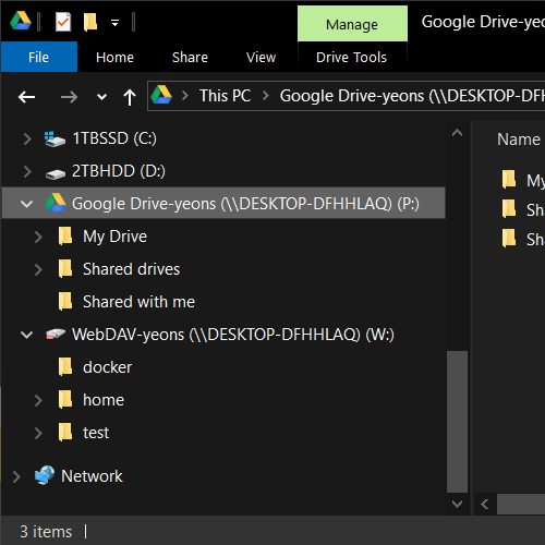 windows search google drive